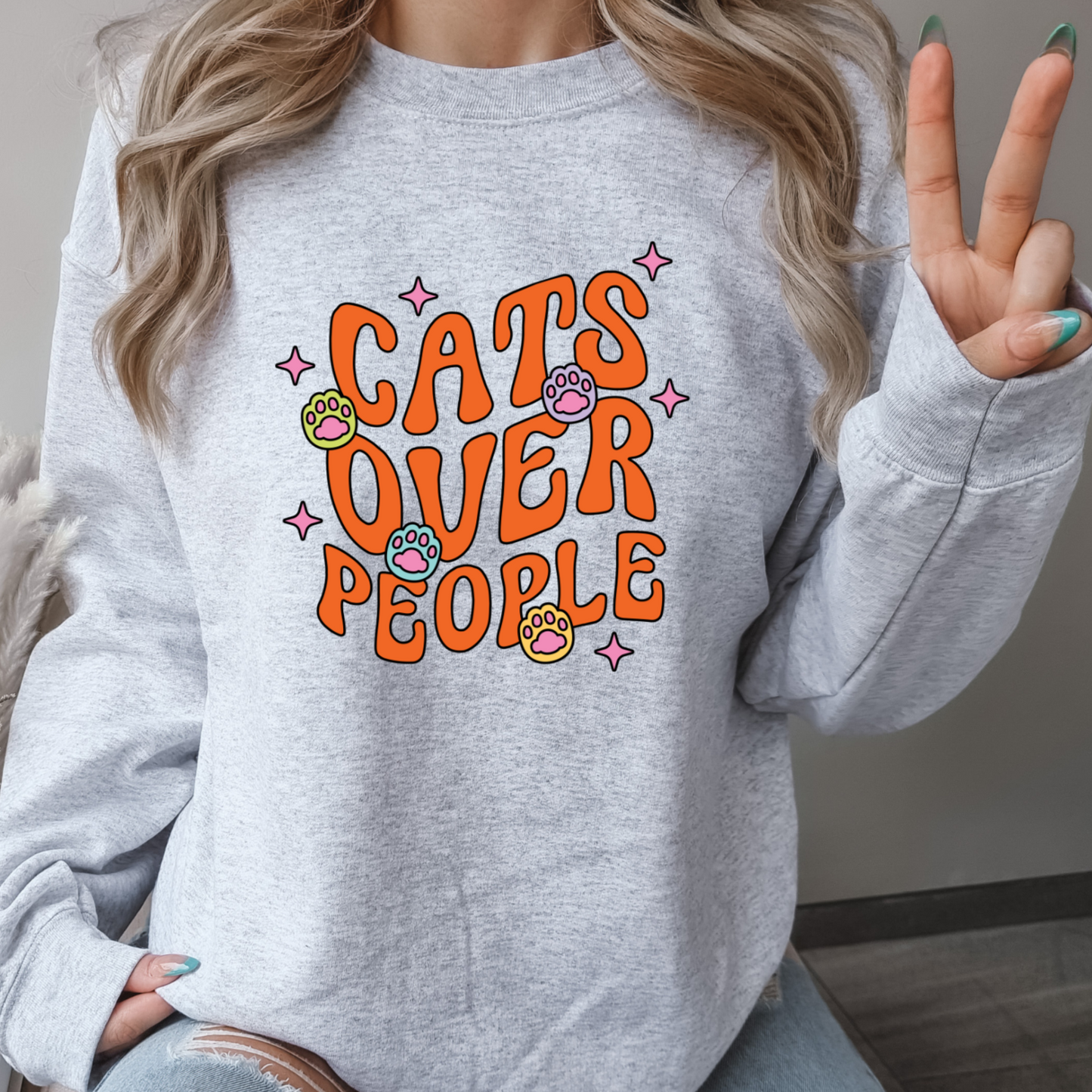 Cats over People Crewneck