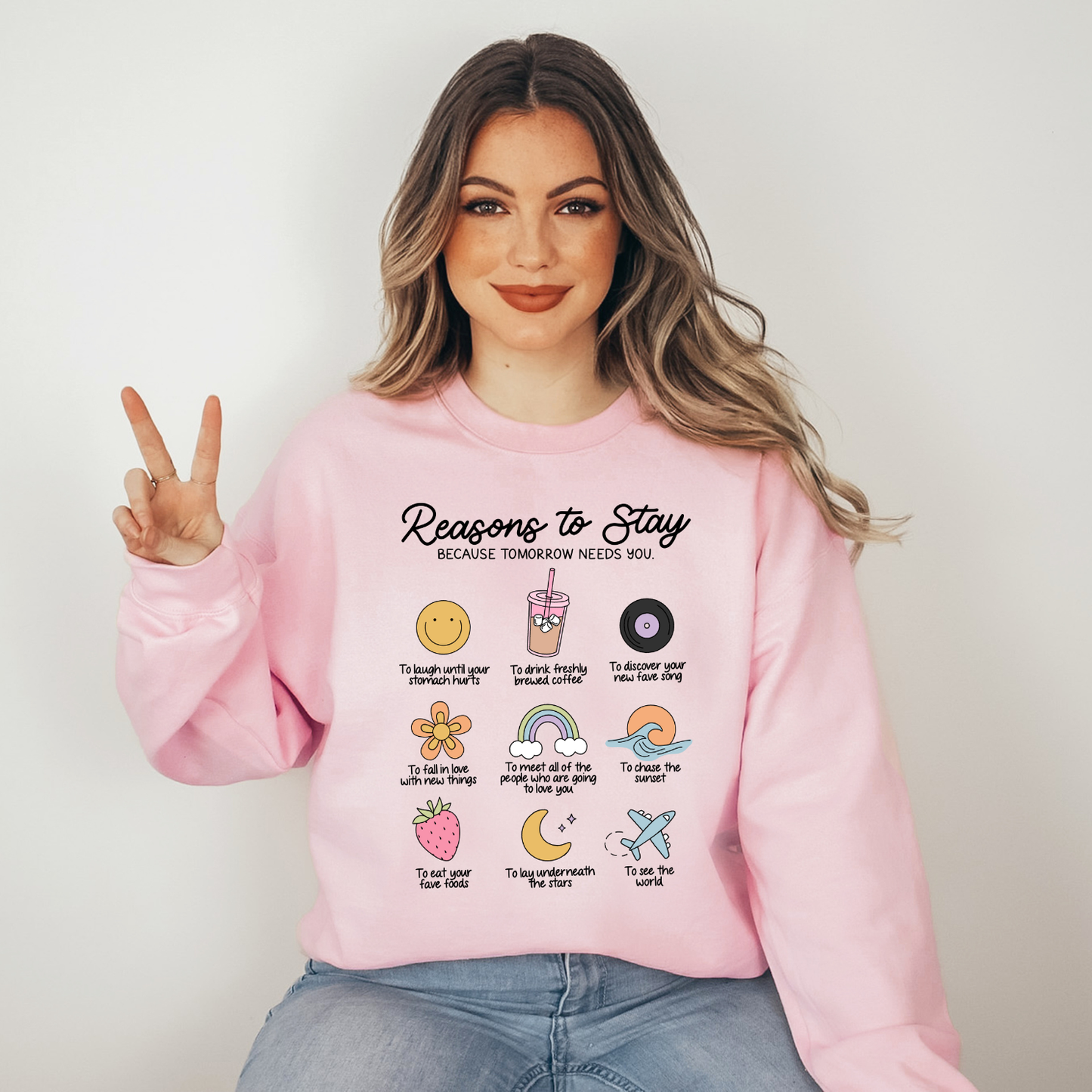 Mental Health Graphic Sweatshirt, Positivity Aesthetic